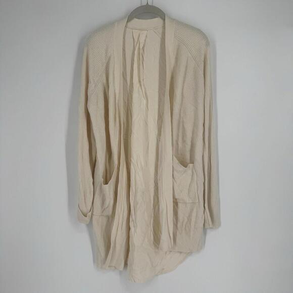 Lululemon cardigan sweater small cream ivory tunic athleisure minimalist office - Picture 1 of 5